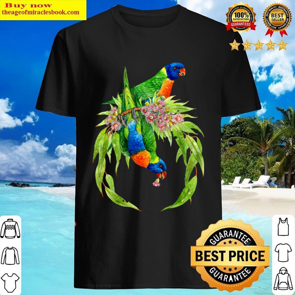 Rainbow Lorikeets Native Wreath Shirt