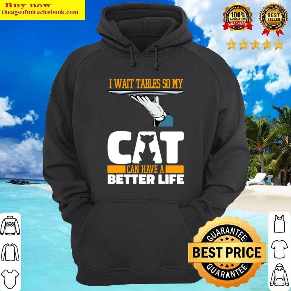Alternative view of Waitress Cat Server Waiter Shirt