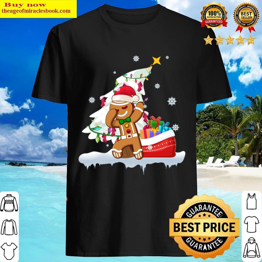 Dabbing Gingerbread Merry Christmas Shirt