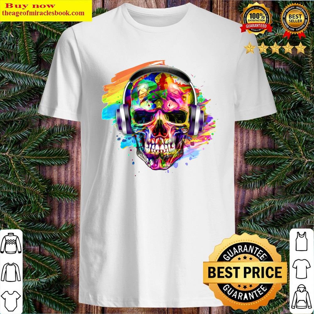 Skull With Headphones Essential Shirt