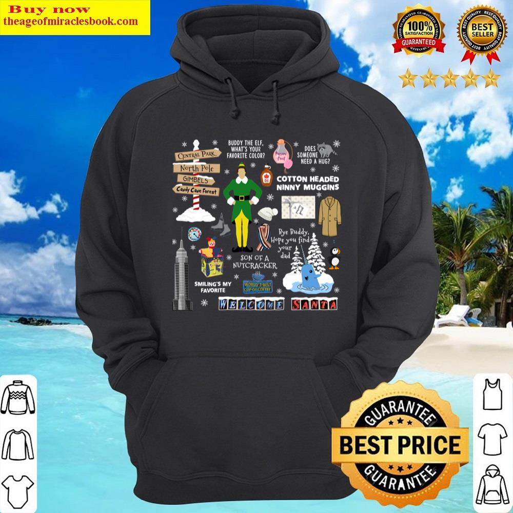 Alternative view of Buddy The Elf Collage Red Background Shirt