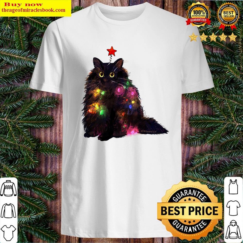 Christmas Lights Cat Shirt