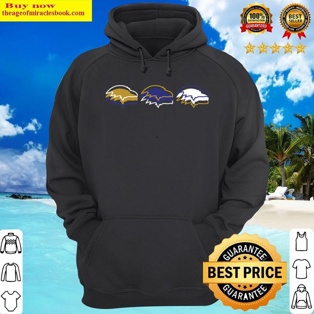 Alternative view of Baltimore Ravens Pattern Black Background Shirt