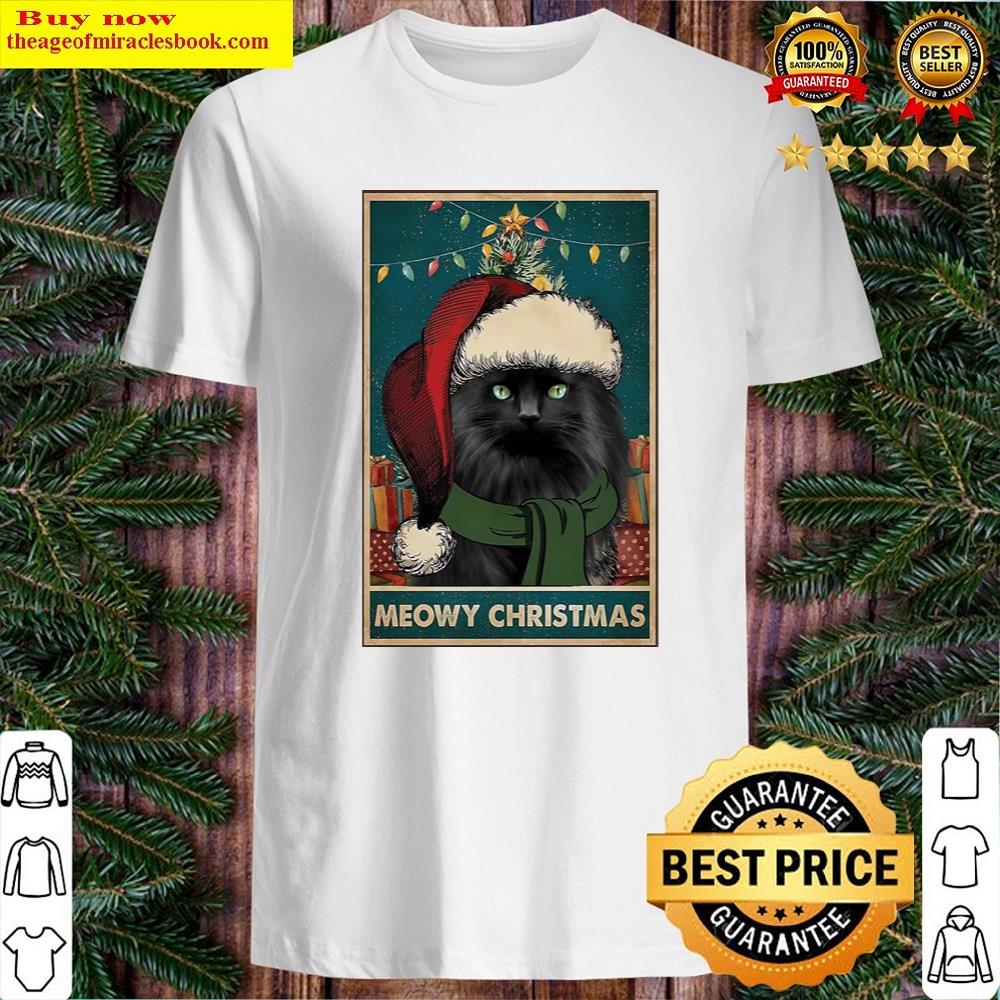 Canvas Christmas Cat Poster Shirt