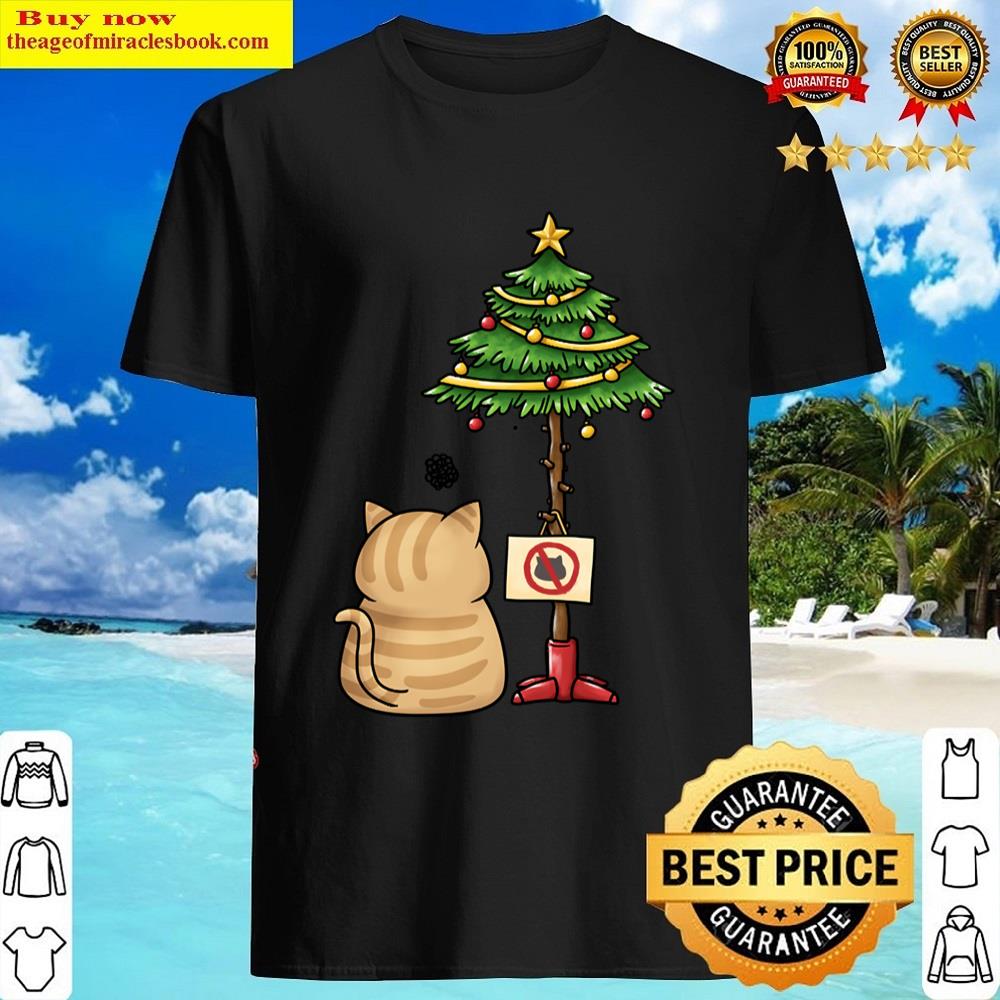 Funny Cat Christmas Tree Shirt