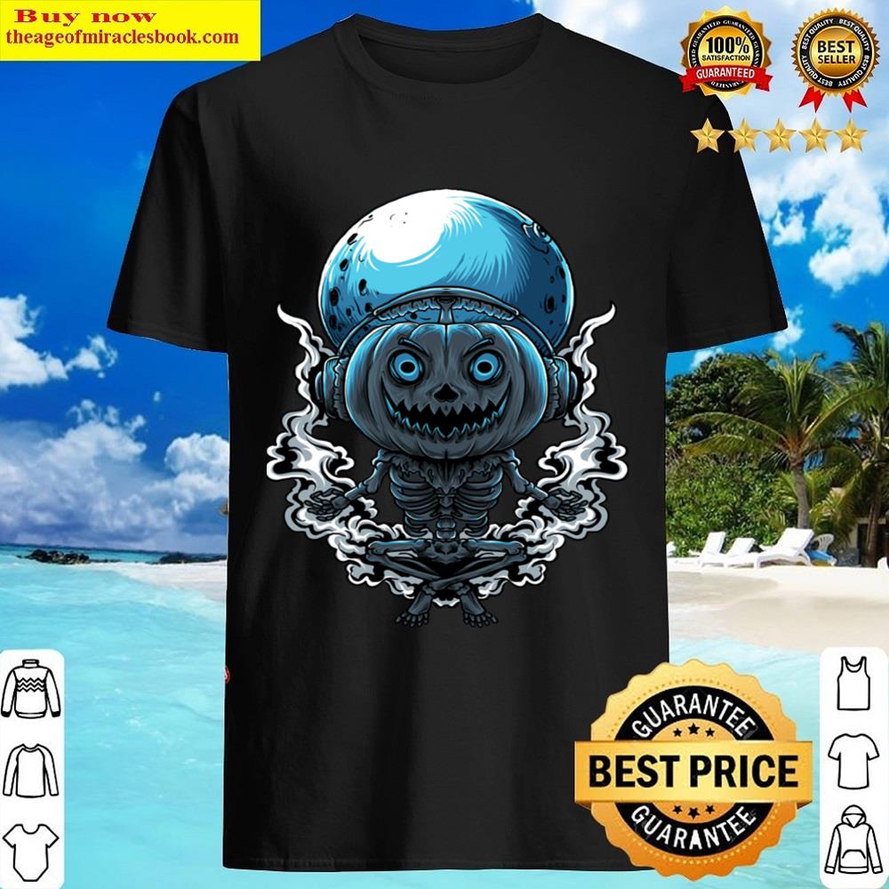 Skeleton Halloween Pumpkin Shirt