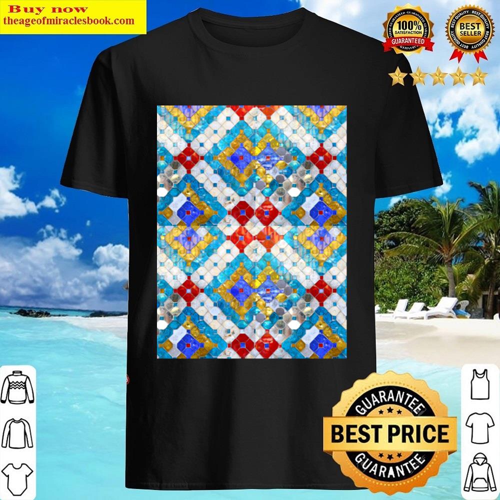 Square And Circle Pattern In Multicolor Shirt