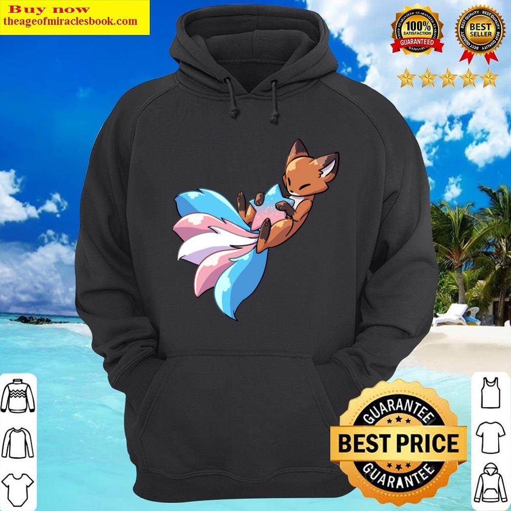 Alternative view of Kitsune Says Trans Pride Shirt