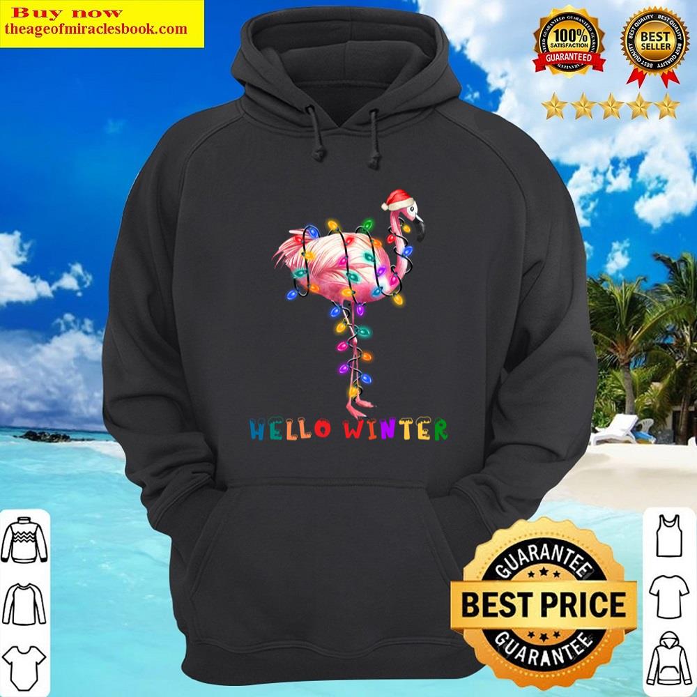 Alternative view of Hello Winter Flamingos Shirt