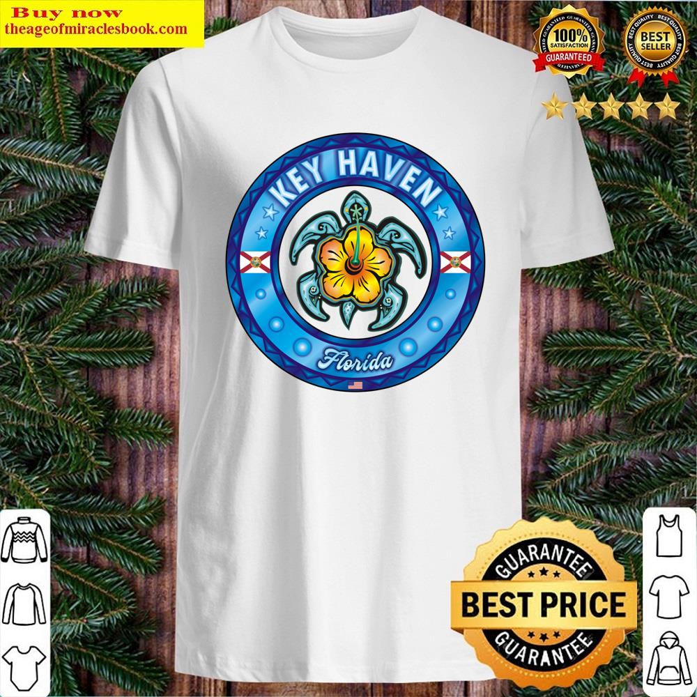 Key Haven Fl Sea Turtle Hibiscus Shirt