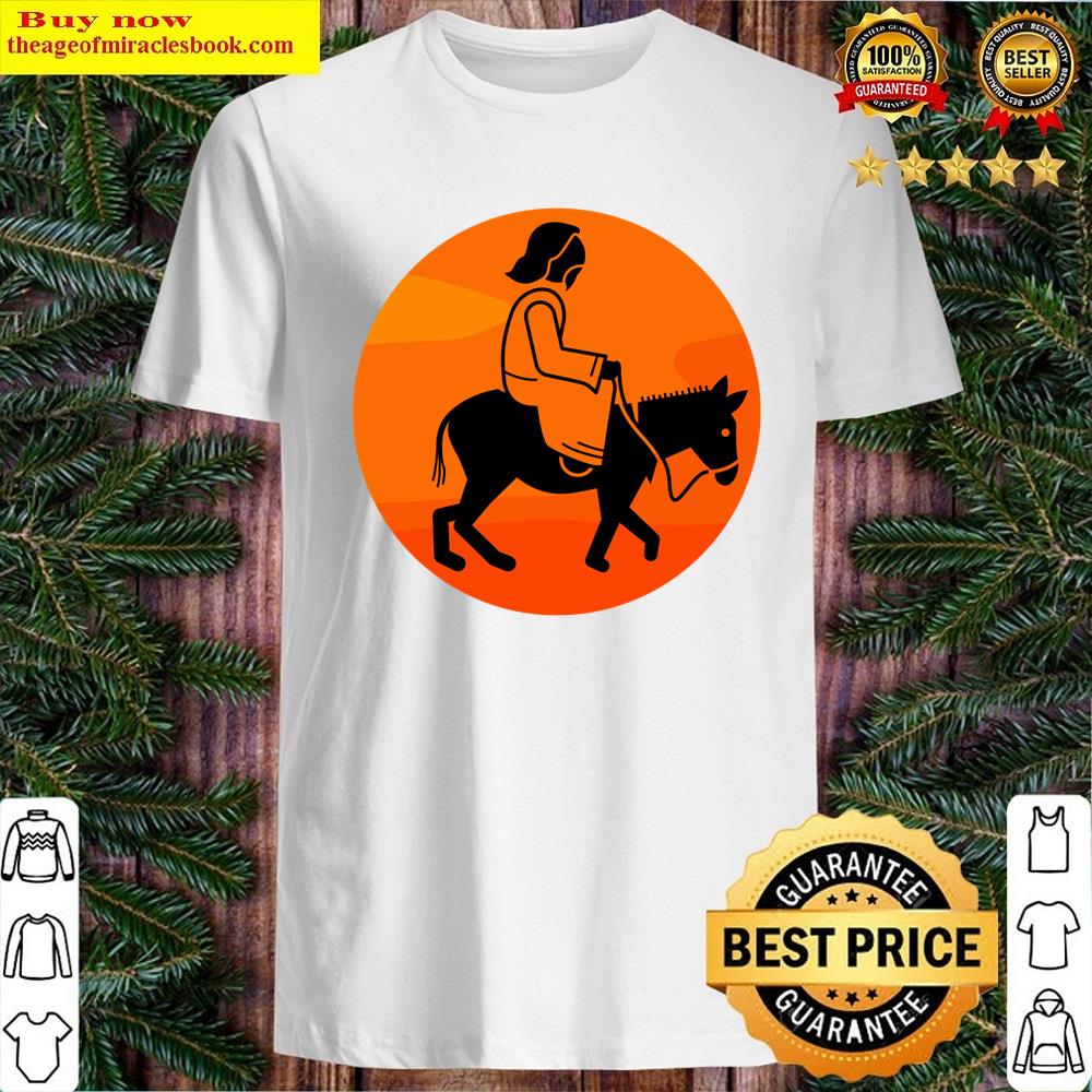 Man Riding A Donkey On Sunset Shirt