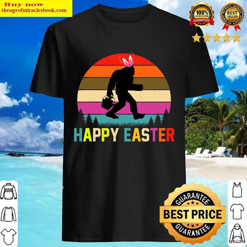 Vintage Happy Easter Monkey Gorilla Happy Easter 2023 Shirt