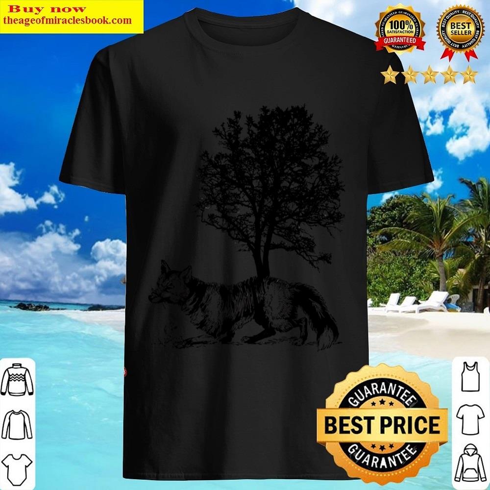 White Fox Under The Tree Active Shirt