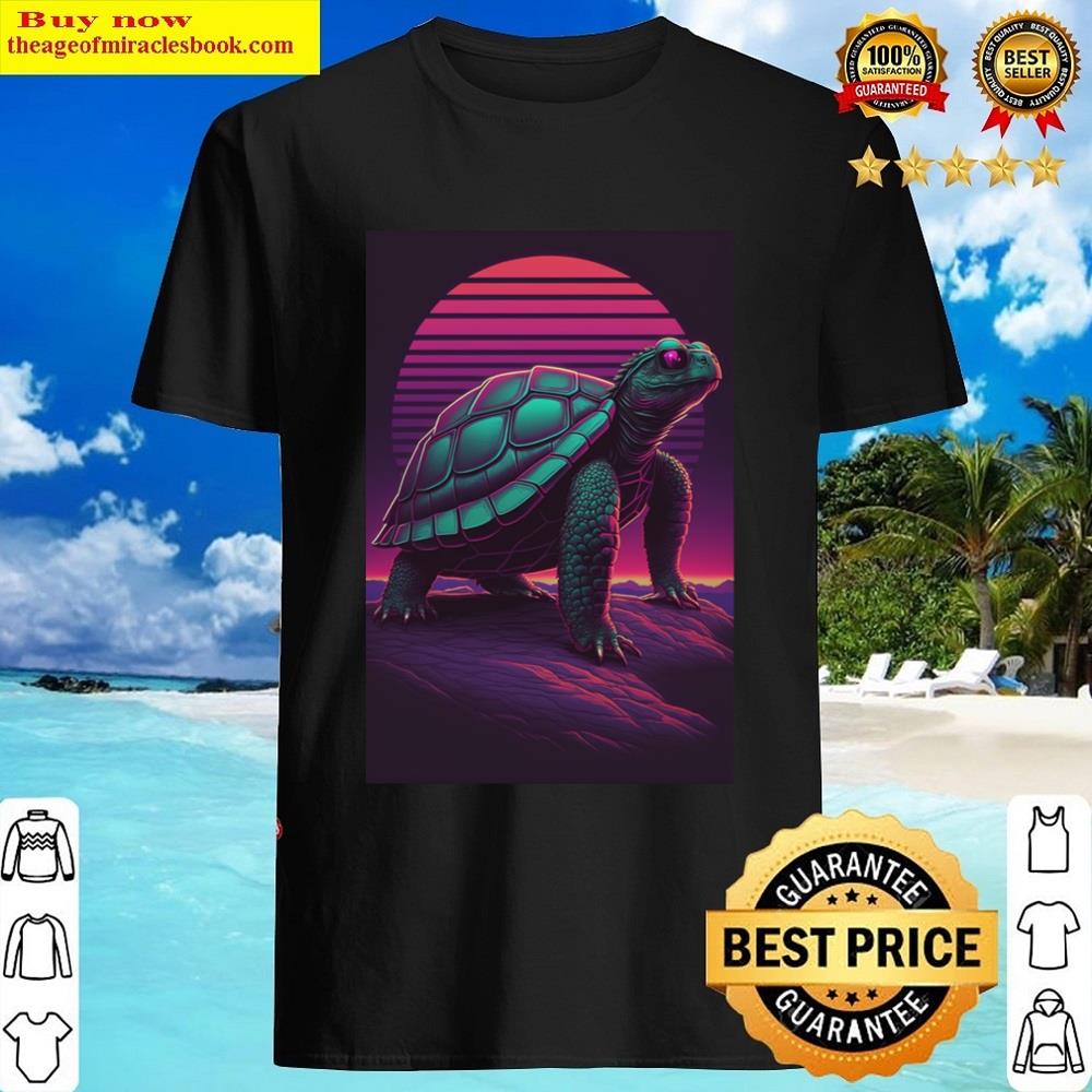 80s Retro Outrun Turtle Shirt