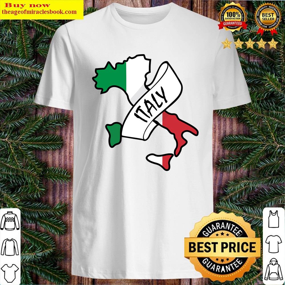 Italy Map With Flag Shirt Italy Map With Flag Shirt