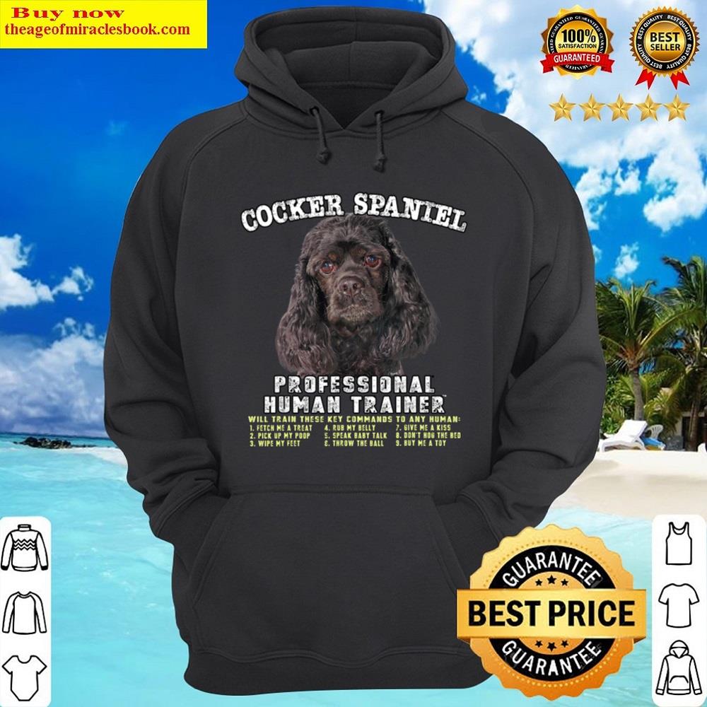 Alternative view of Cocker Spaniel Black Professional Human Trainer Shirt