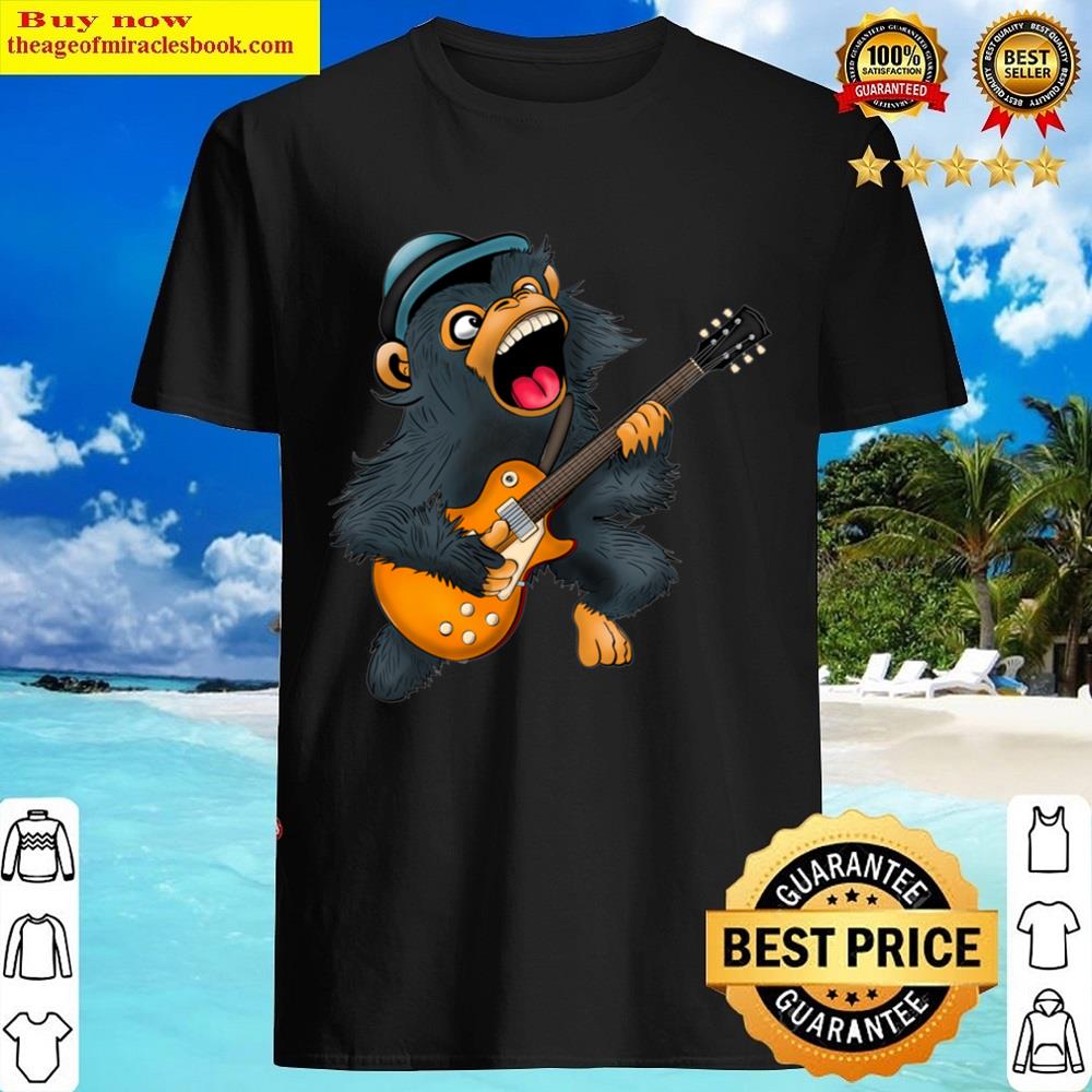 Crazy Ape Playing Guitar Shirt
