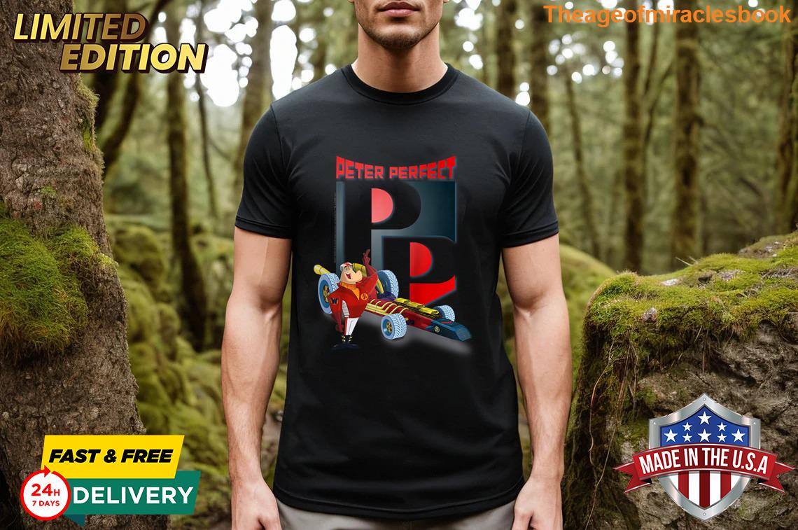 Dazzling Wacky Races Peter Perfect With Large Initials Raglan Baseball Tee For men T-shirt