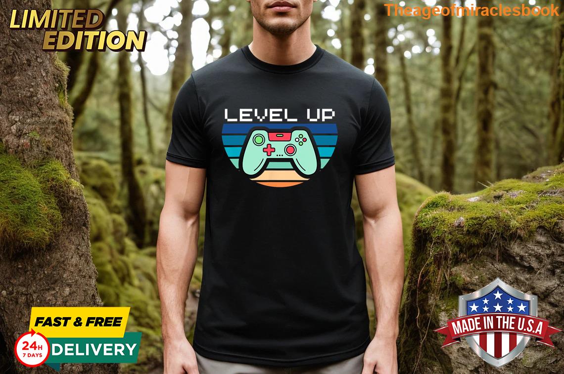 Exquisite Level Up Video Game Controller Casual T-shirt