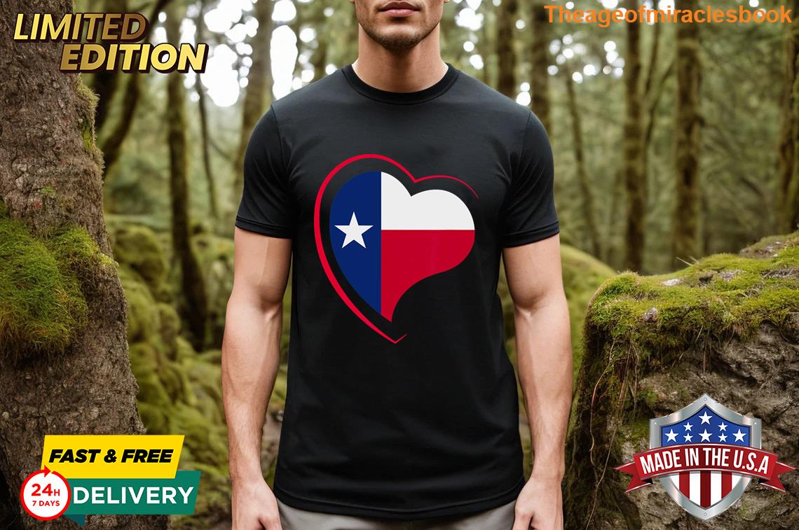 Angelic Texas Lone Star State Heart Trendy T-shirt