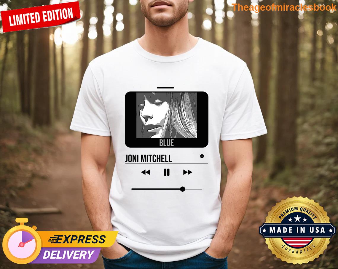 Buy Music Player Joni Mitchell Vblack Embroidered T-shirt