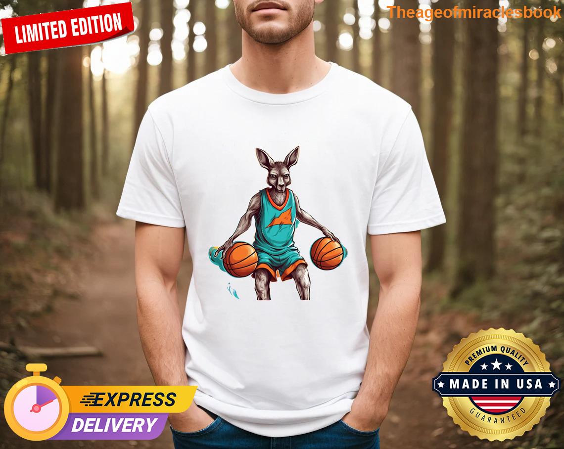 Alluring Basketball Kangaroo Graphic T-shirt