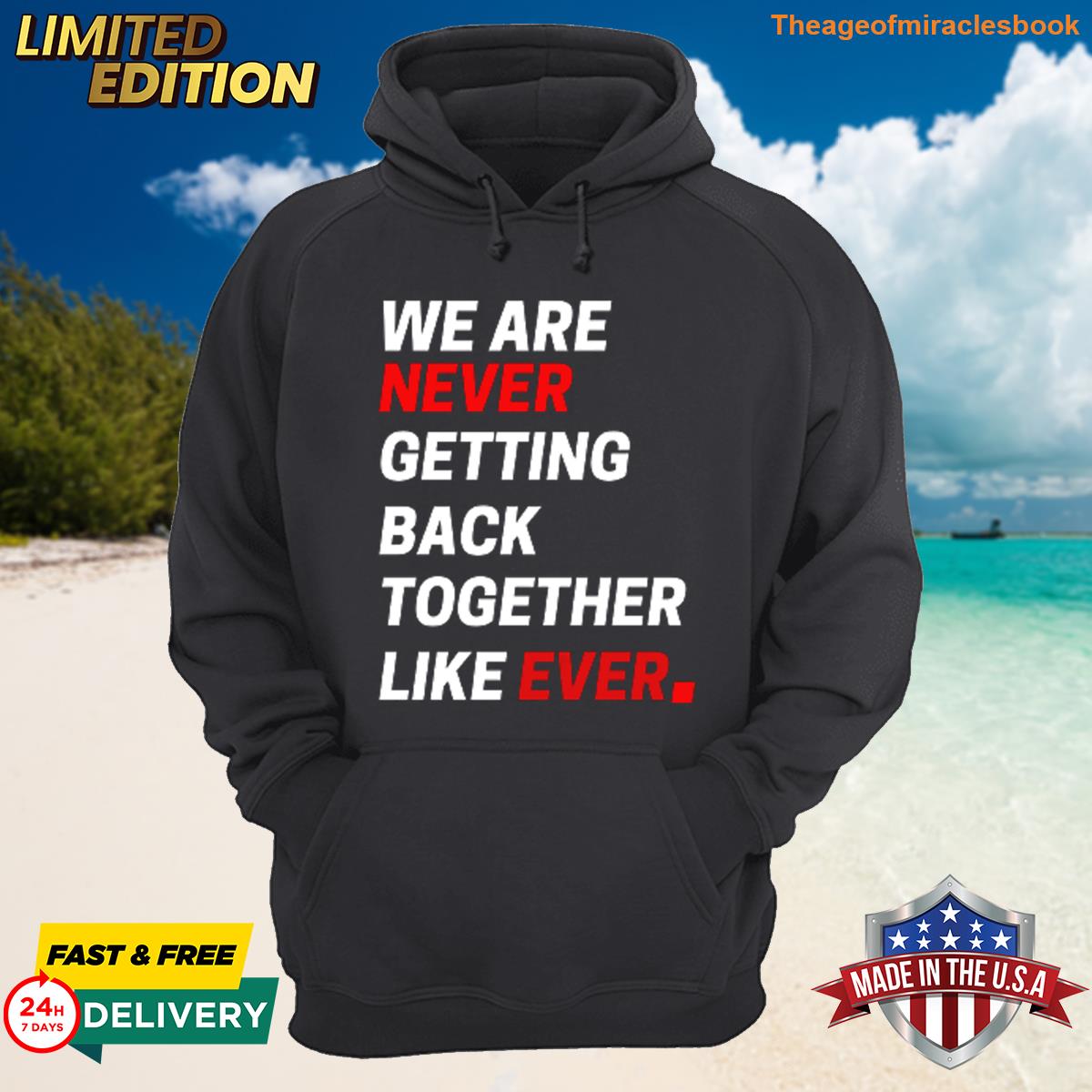 Alternative view of Gracious We Are Never Getting Back Together Like Evers Streetwear T-shirt