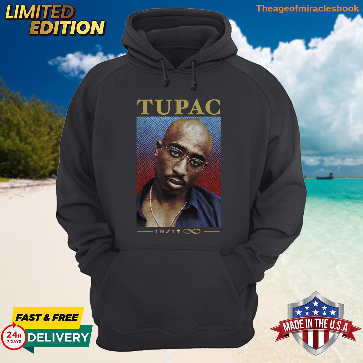 Alternative view of Appealing Tupac 7196 Retro T-shirt