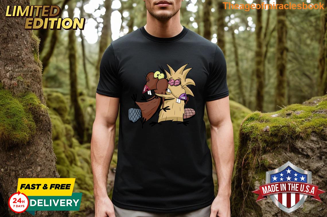Exquisite Angry Beavers Cartoon Printed T-shirt