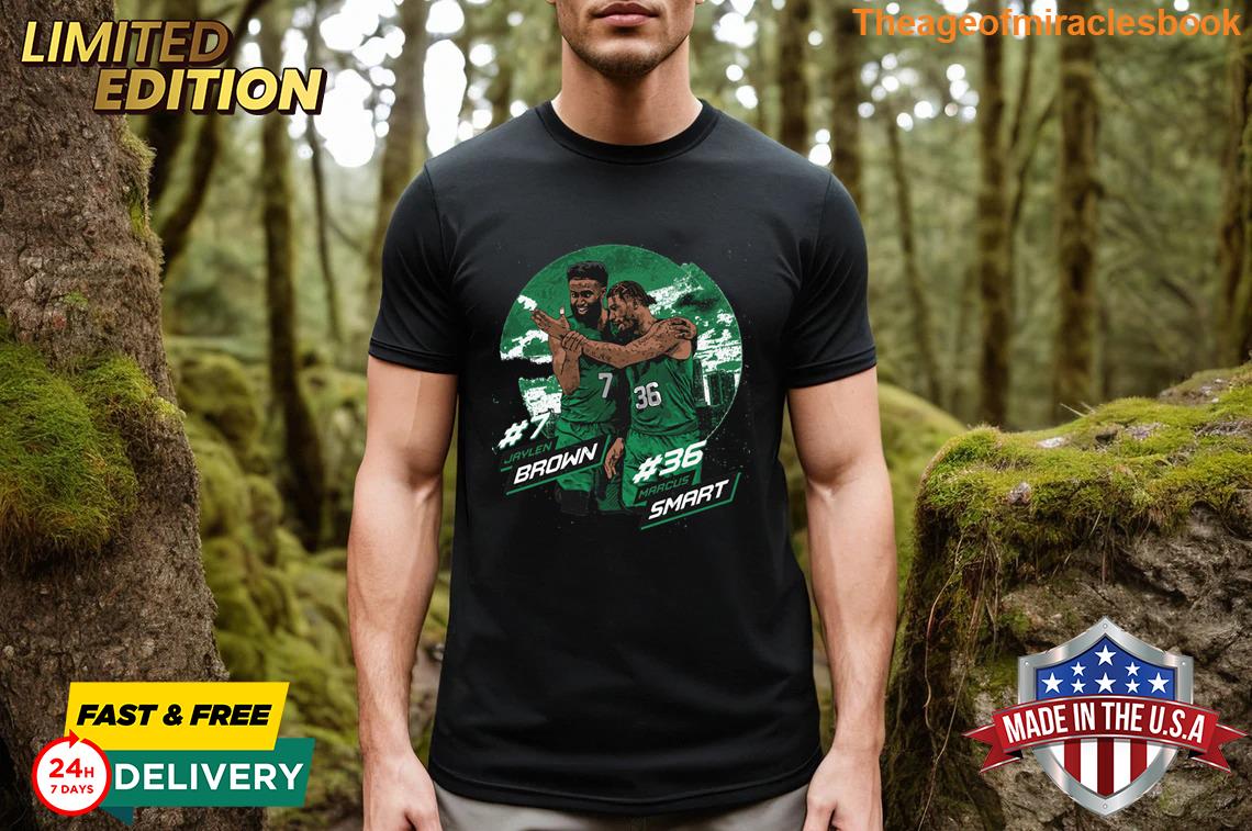 Lovely Jaylen Brown Marcus Smart Boston City Emblem Limited edition T-shirt