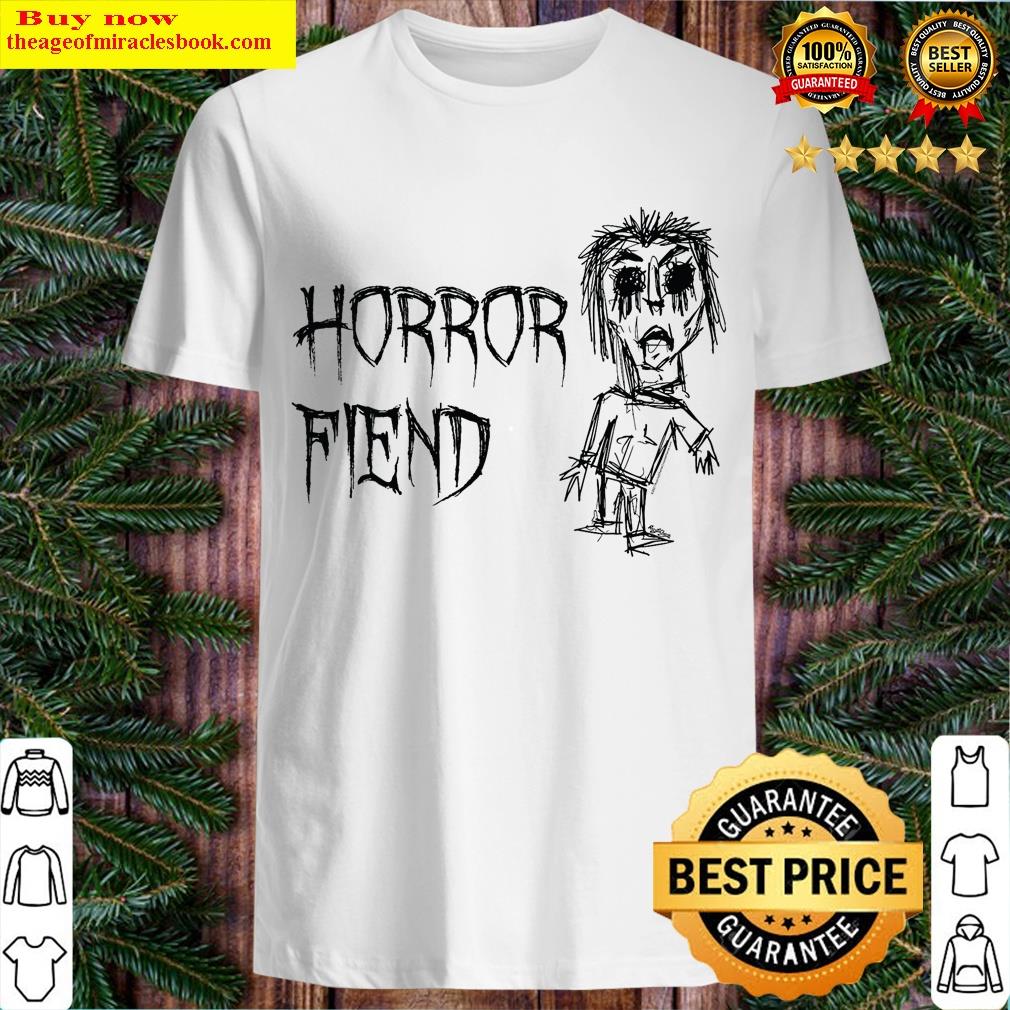 Horror Fiend Horror Word Design T-shirt