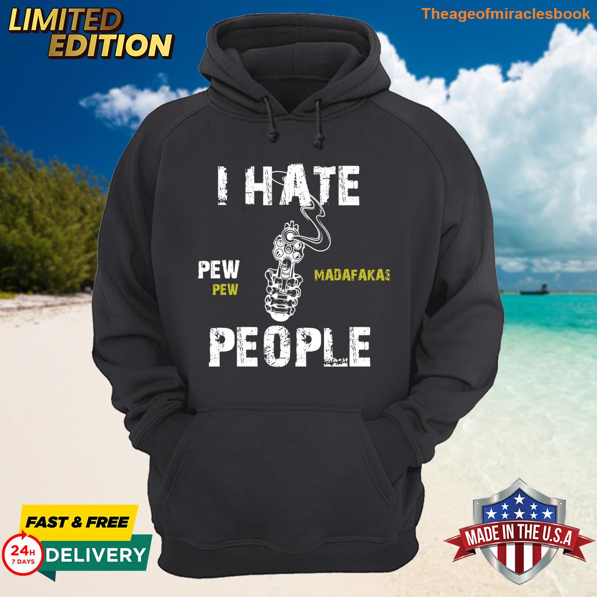 Alternative view of I Hate People! Statement With Saying! T-shirt