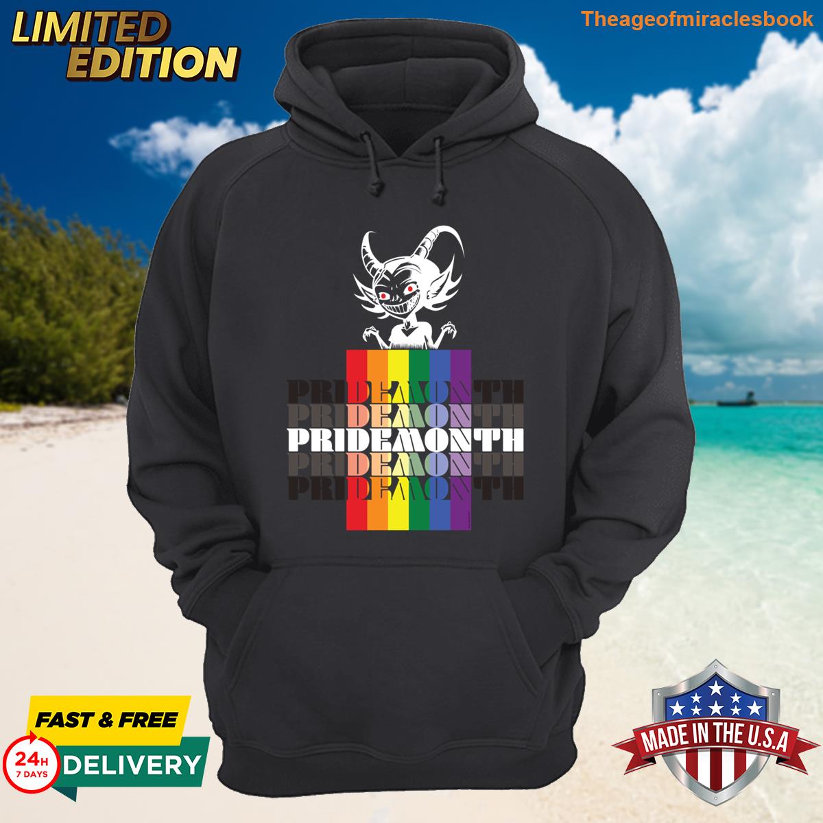 Alternative view of Pride Month Demon 2 T-shirt