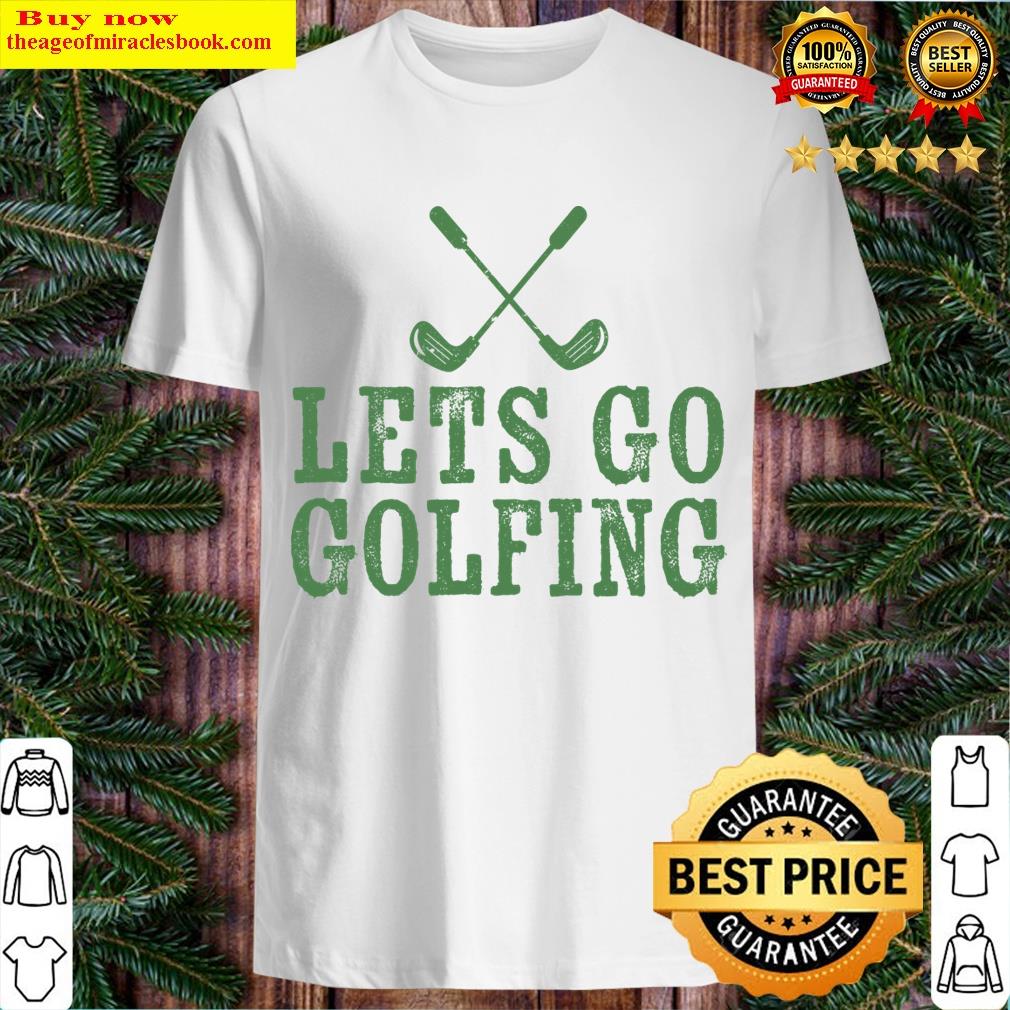 Lets Go Golfing Green Grunge T-shirt