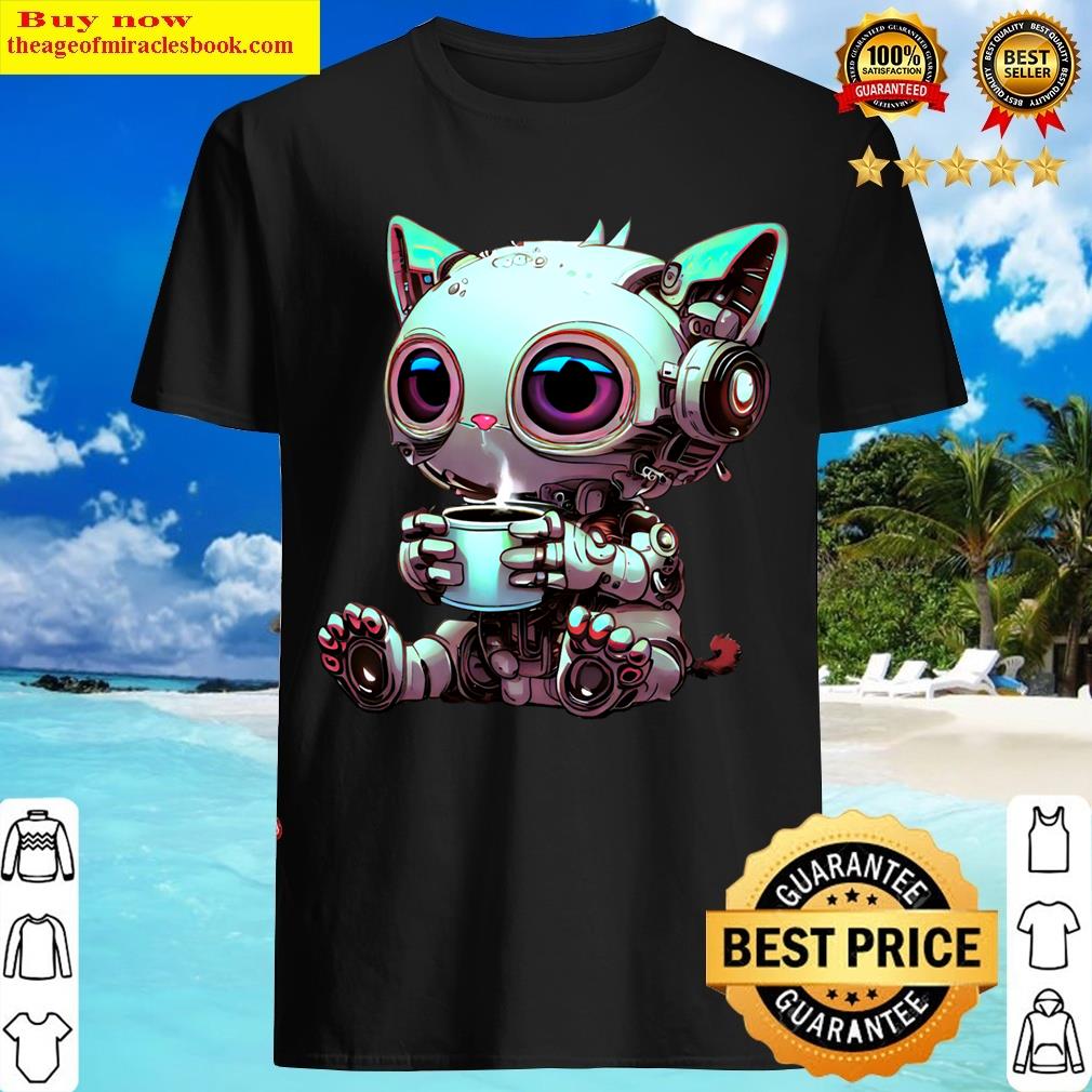 Robocat Drinking Tea! T-shirt
