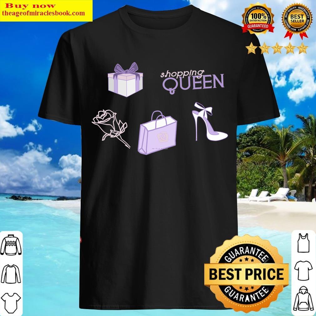 Shopping Queen Lavender Purple Pattern T-shirt