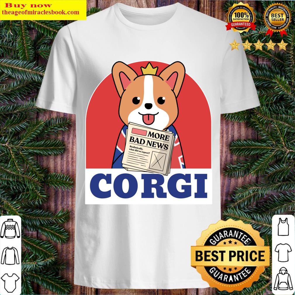 Cute Corgi With Newspaper T-shirt