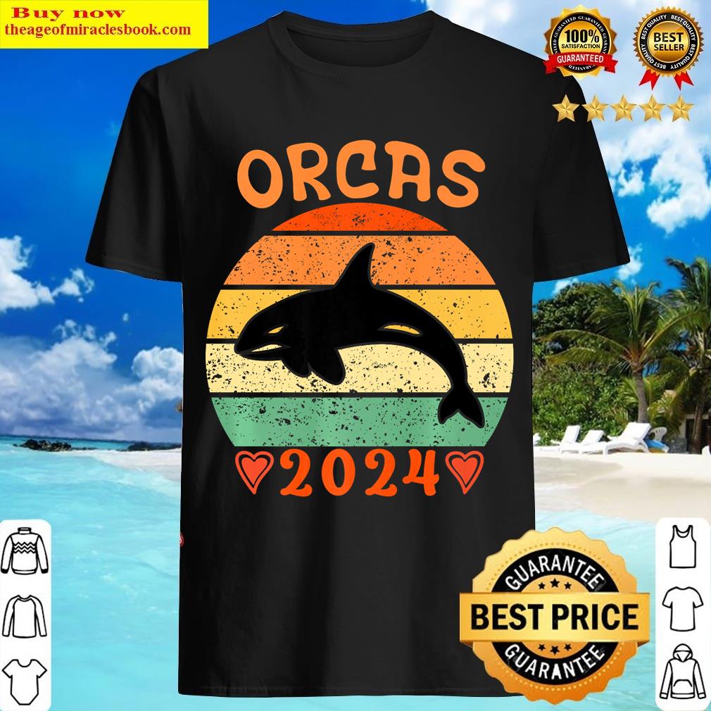 Orcas 2024 Retro Vintage T-shirt