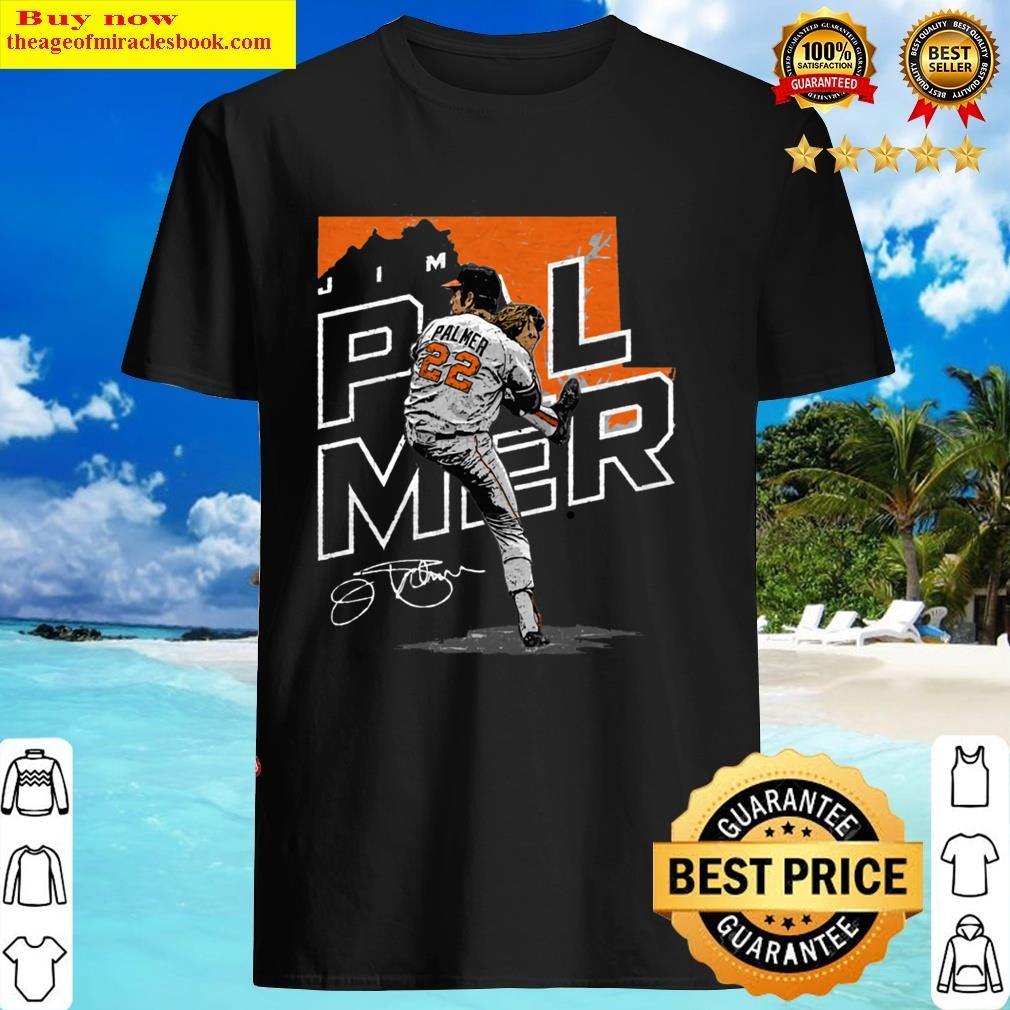 Jim Palmer Baltimore Player Map T-shirt