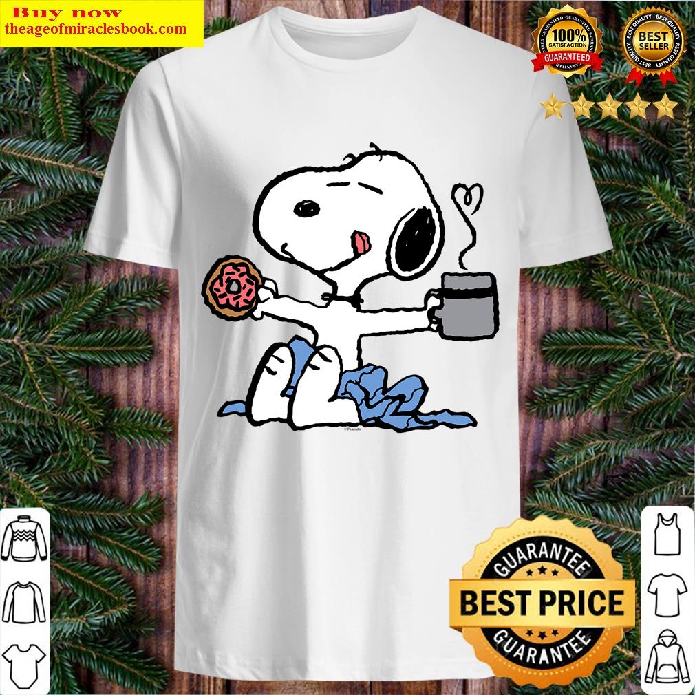 Peanuts Donut Coffee Snoopy T-shirt