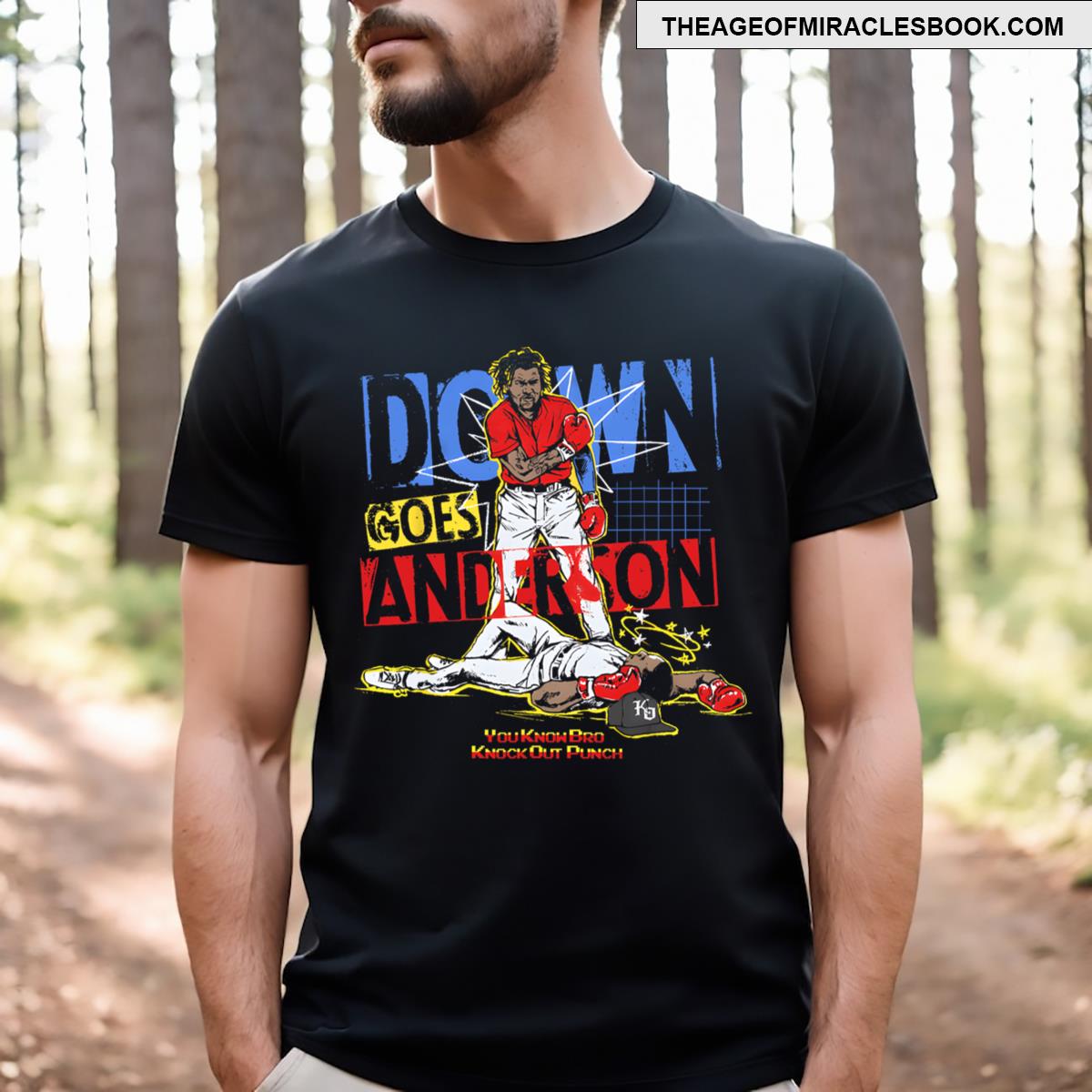 Funny Baseball Down Goes Anderson T-shirt
