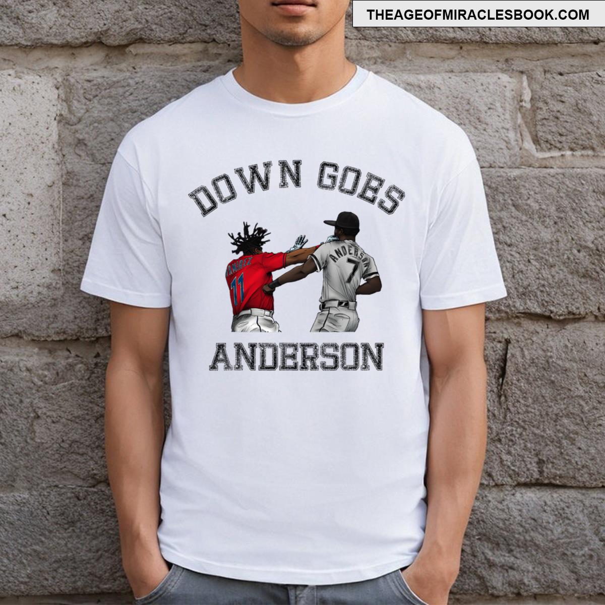 Meme Baseball Funny Down Goes Anderson T-shirt