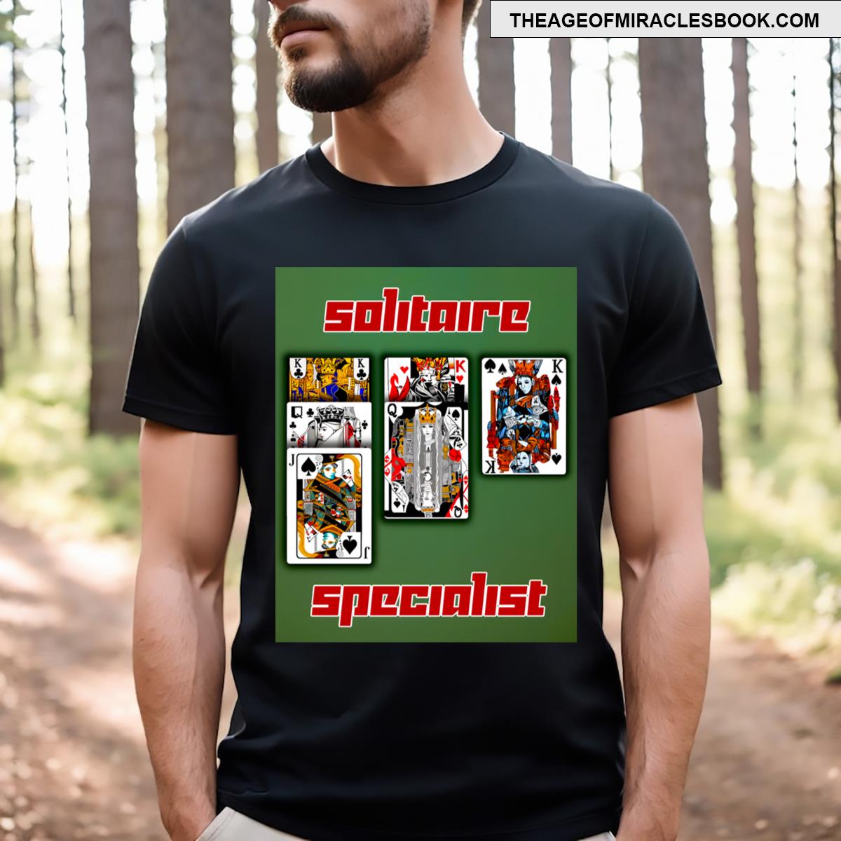 Solitaire Specialist Abstract Playing Cards Game T-shirt