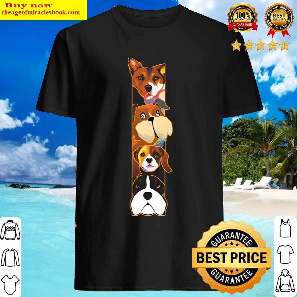 Four Funny Dogs T-shirt