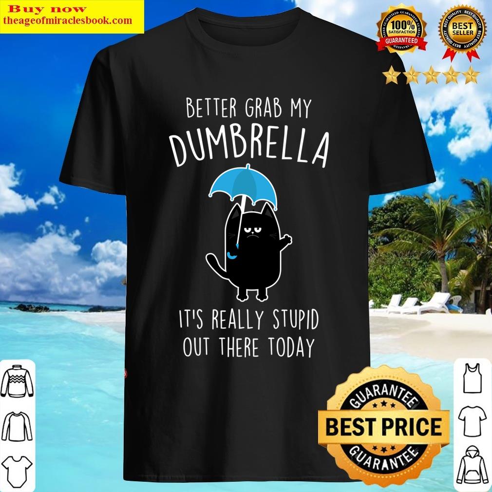 Funny Black Cat Umbrella T-shirt