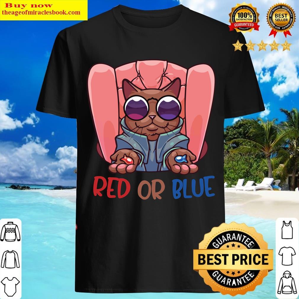 Red Or Blue Funny Matrix Cat Essential T-shirt