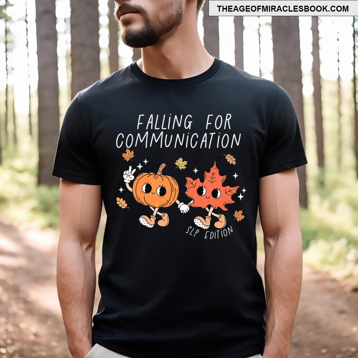 Falling For Communication Slp Speech Therapy Fall Pumpkin T-shirt