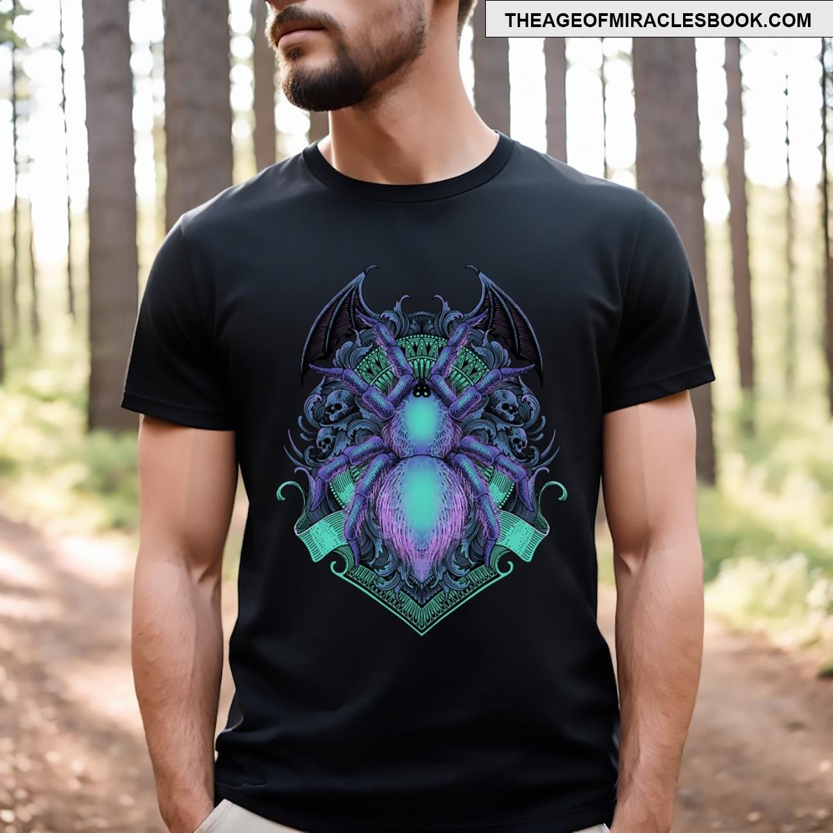 Spider Engraving Art T-shirt
