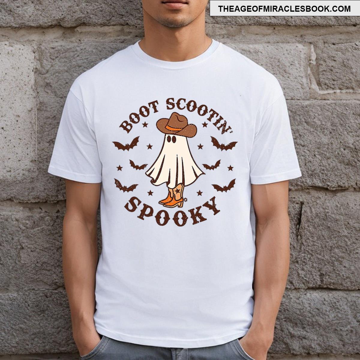 Boot Scootin Spooky Funny Halloween T-shirt