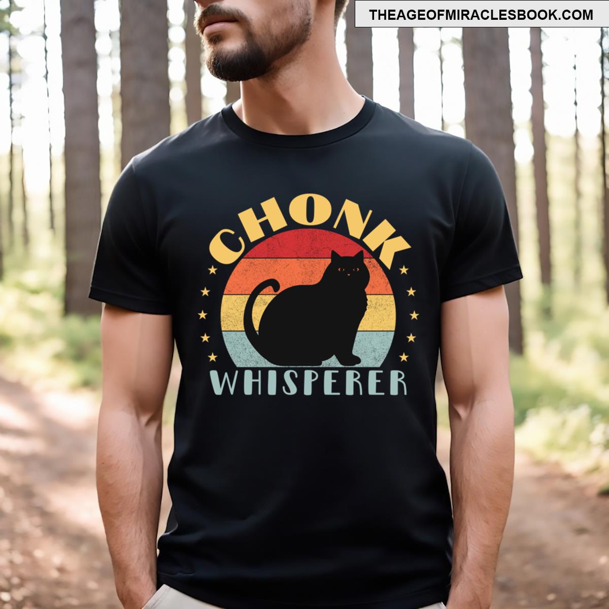 Chonk Whisperer Retro T-shirt